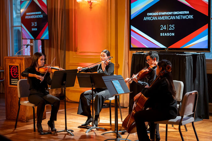 string quartet performing