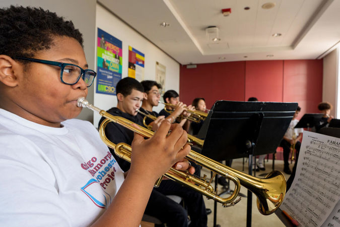 Trumpet students rehearse at 2026 CYMF