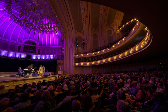 main floor audience and stage