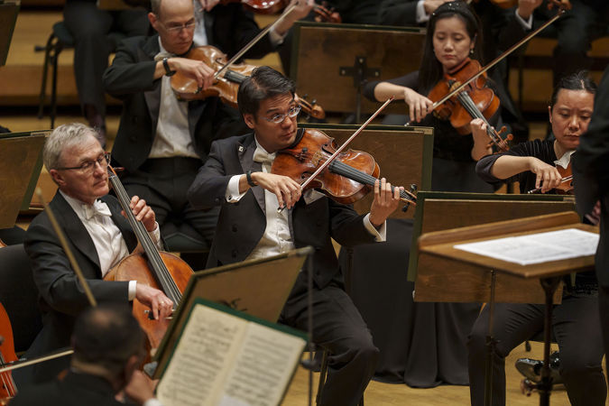 Closeup shot of CSO voila Youming Chen