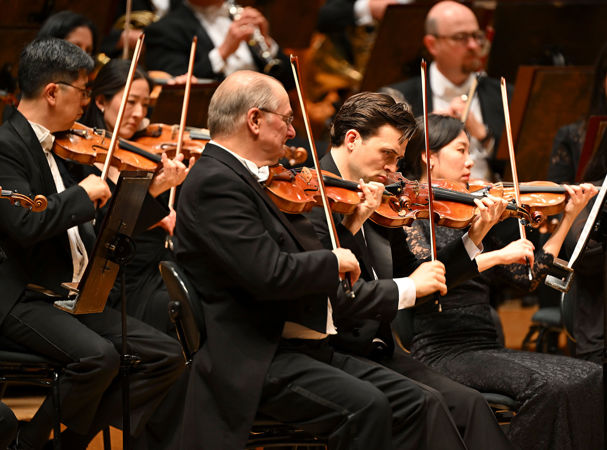 violin section playing