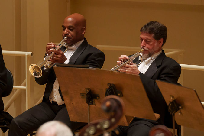 trumpets playing