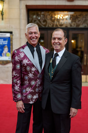 Closeup shot of CSO assistant principal bassoon William Buchman and friend