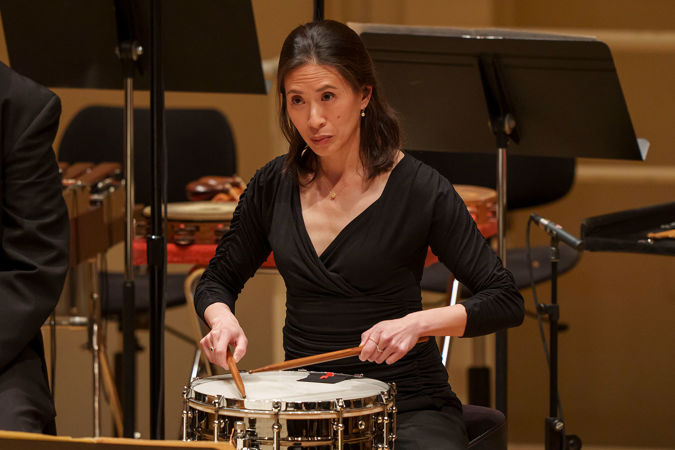 percussionist playing drum