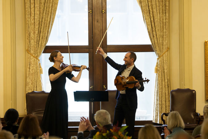 Violinist Alexandra Preucil and violist Antoine Tamestit
