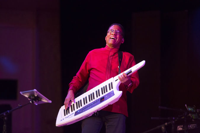 Herbie Hancock on keytar