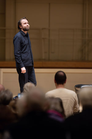 pianist acknowledging audience