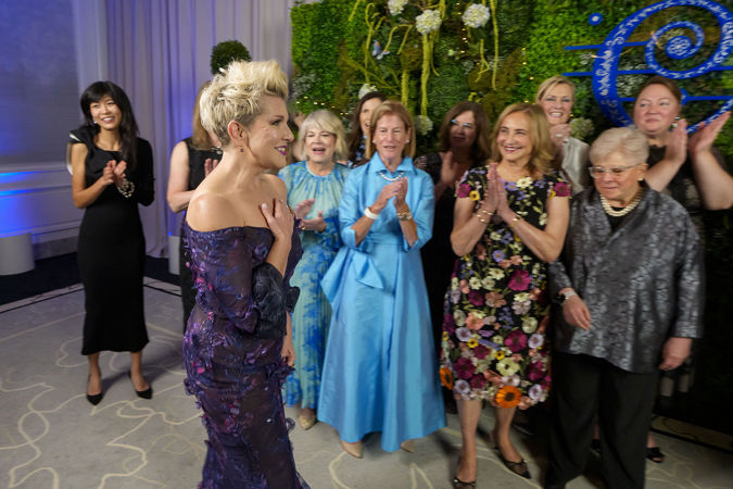 A group shot of CSO Artist-in-Residence Joyce DiDonato speaking with the Women’s Board of the Chicago Symphony Orchestra Association