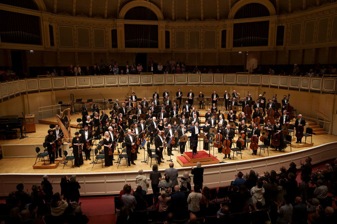 orchestra standing