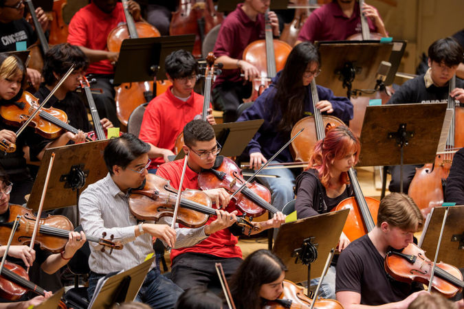 Youming Chen (viola) and students