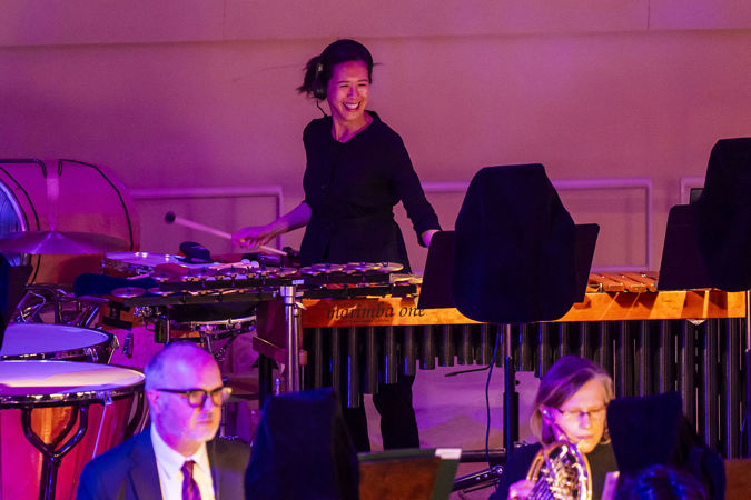 percussionist smiling