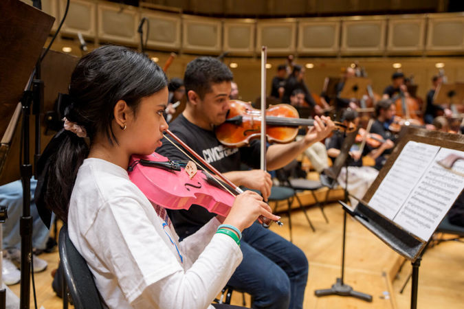 Violin student at 2026 CYMF